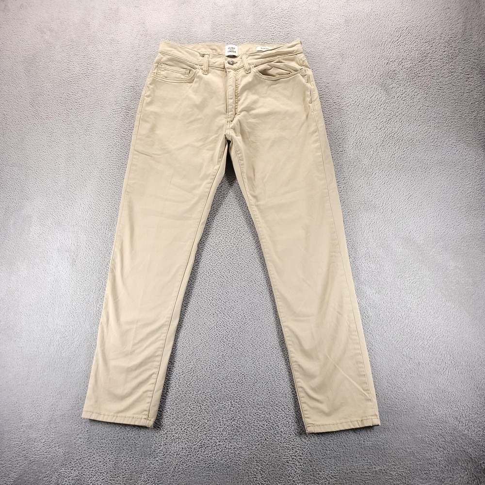 Flint And Tinder Jeans Mens 31x30 Beige Slim Tapered Stretch Denim Comfort